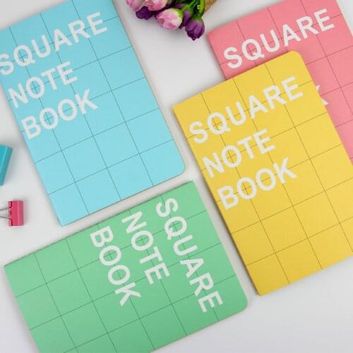 4PCS Soft Cover Sewing A5 36 Sheets Grid Pages Kraft Writing Paper Notebook