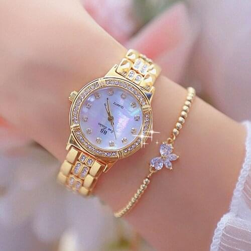 Fashion Womens Watches Gold Diamond Luxury Top Brand Design Watch Wrist Female relogio masculino Waterproof Dropshipping 2021