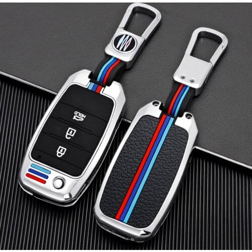 Zinc Alloy Car Key Case Cover For Kia Sportage Cerato Optima k5 Rio Carens Rondo Cee'd Picanto k2 Soul Sorento Ski Accessories