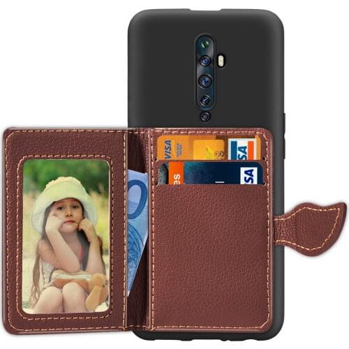 Flip Credit Pocket For OPPO Reno 2F 2Z Reno Z Ace case leaf ID Card Holder Slim stand Case for OPPO Realme X2 Pro Fundas
