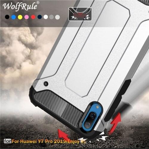 Wolfsay Phone Case Huawei Y7 Pro 2019 Case Enjoy 9 Full Wrapped Heavy Hybrid PC+TPU Cover For Huawei Y7 Pro 2019 Case DUB-LX2