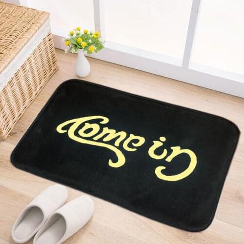 Black creative fashion bathroom carpet small rectangular home bedroom bed foot pad bathroom toilet come in hallway mat rug