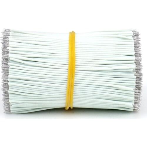 Best 1000pcs electronic cable wire Tin-coated oxygen-free copper Wire Jumper Wire 7*0.15mm length 40/50mm two heads dipping tin