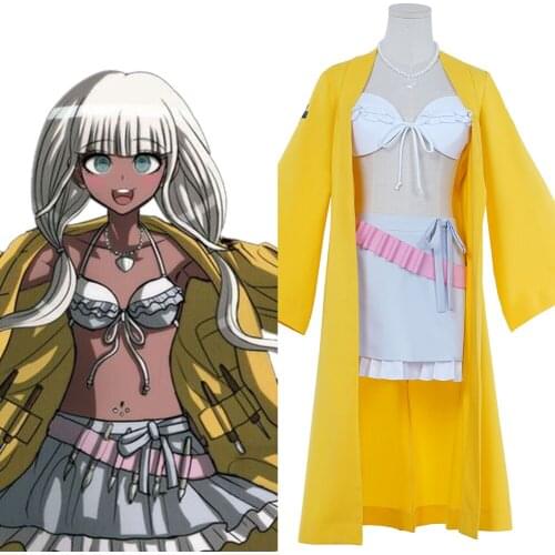 Game Danganronpa Yonaga Angie Cosplay Costume Coat Belt Outfits Halloween Carnival Suits