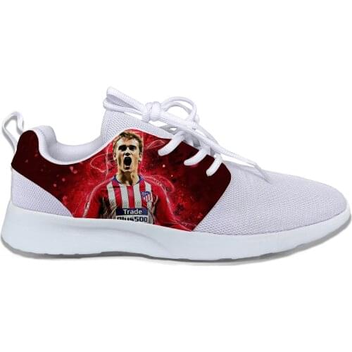 Antoine Hot Griezmann Fans Woman Casual Lightweight Shoes Man Fashion Running Shoes Breathable Sneakers Classic Sports Shoes