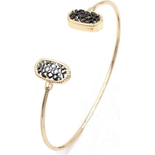 Small oval Filigree Bangle Bracelet Fashion Jewelry for Women