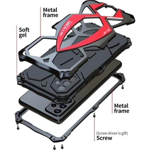 Metal Heavy Duty Protection For Samsung Galaxy A52 A72 S21 FE 5G Case Cover Shockproof Luxury Phone Armor Coque Funda Carcasa