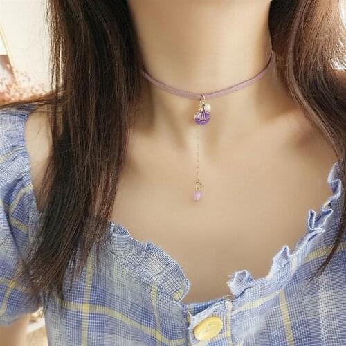 Fashion Women Pendant Necklace Adjustable Novelty Lace Choker Necklace Chain Choker Short Necklaces For Women Jewelry