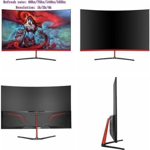 144hz 32 Inch Monitor Curved Surface 4K 16:9 Video Game Computer Display For Gaming