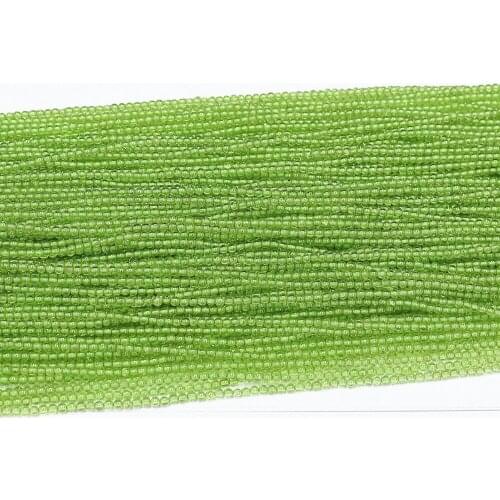 Natural Olivine Stone Chalcedony Jades 2mm 3mm Round Beads Diy Jewelry Spacers Findings Accessories Loose Beads 15" B445