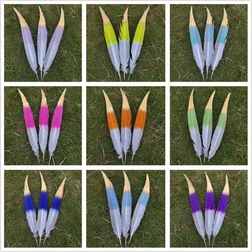 Wholesale 100pcs Beautiful Natural Silver Pheasant Feathers 70-75cm/28-30inches Stage Performances Decoration