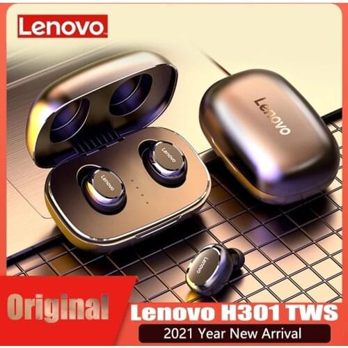 Original Lenovo H301 TWS Wireless Earphones Bluetooth Headphones Mini Touch Control Sport Earbuds with Mic for Android/IOS