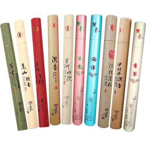 Sticks Box Natural Sandalwood Oriental Buddha Buddhist Aromatic Line Incense