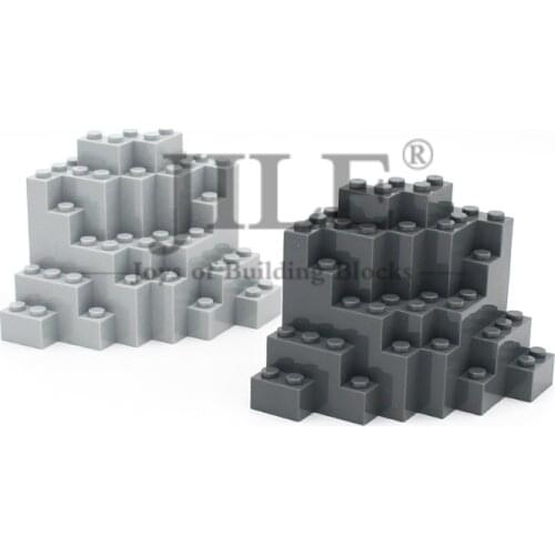 Moc Rock Panel 8x8x6 23996 DIY City Street View Rockery Mountain Building Blocks Brick Compatible with Assembles Particles