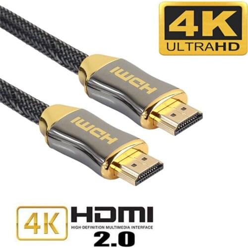 Premium Quality Braided HDMI Cables 4K V2.0 Ultra HD Cable For HD TV LCD Laptop Projector Computer 1m 1.5m 2m 3m 5m 10m