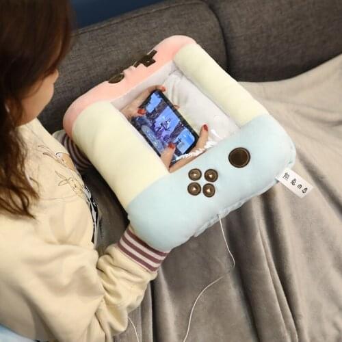 Creative Plushie Game Machine Shape Hand Warmer Plush Pillow Blanket 3-in-1 Kids Girls Birthday Gift Suitable for Home Office