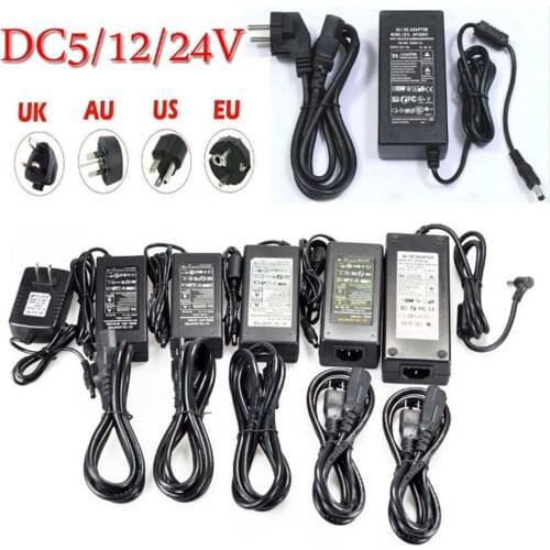 DC 5V/12V/24V,1A/2A/3A/5A/6A/7A/8A/10A Power Supply AC 110V 220V for 5050 3528 5630 LED Strip Light Transformer Charger Adapter