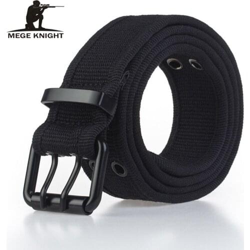 MEGE Waist Tactical Adjustable Outdoor Belt Military Nylon Belt Men Army Canvas Belt Automatic Buckle Cummerbunds para hombre