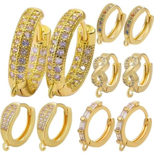 Juya DIY Basic Shvenzy Earwire Hoop Earring Hooks Accessories For Gold/Silver Color Dangle Fashion Handmade Earrings Making