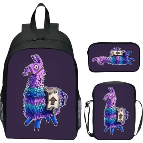 FORNITE 3pcs/set Games School Bags for Girls Boys Orthopedic Backpack Schoolbag In Primary Students Kids Book Bag