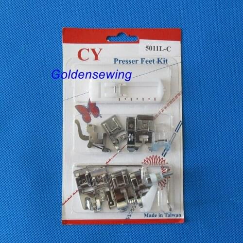 Sewing Machine Low Shank Snapomatic Snap on Foot 11 Set 5011-L Singer Janome etc