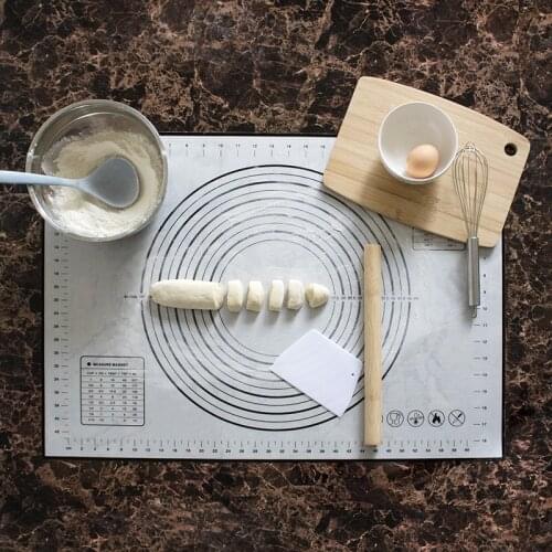 Silicone Baking Mat Non-Stick Sheet Pizza Dough Kneading Pad With Scale Baking Pastry Rolling Mat Bakeware Liners Cooking Tools