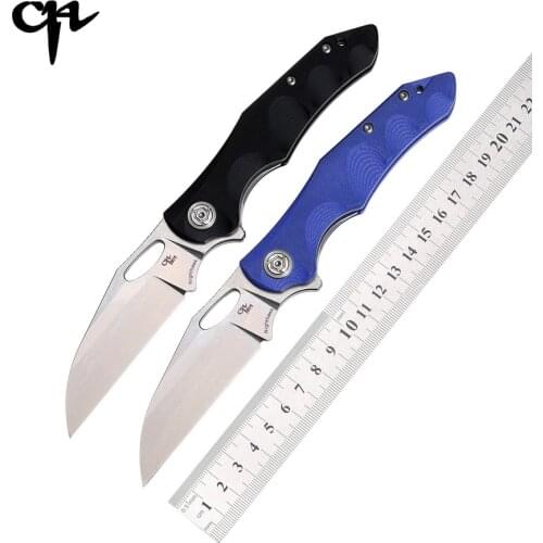 CH Nighthawk Flipper Folding Knife Stone Wash D2 Blade Ball Bearing G10 + Steel Handle Camping Hunting Pocket Knives EDC Tools