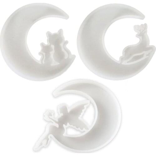 Resin Crystal Epoxy Mold Animal Moon Casting Silicone Mould Crafts Making Tool