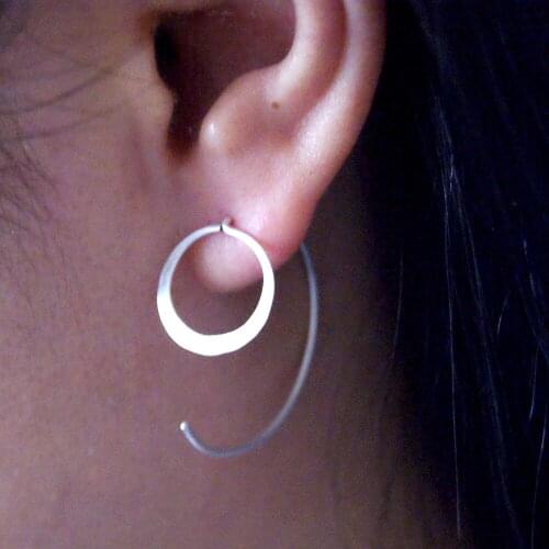 Handmade Circle Earrings Gold Filled/925 Silver Jewelry Vintage Jewelry Minimalist Brincos Oorbellen Earrings For Women