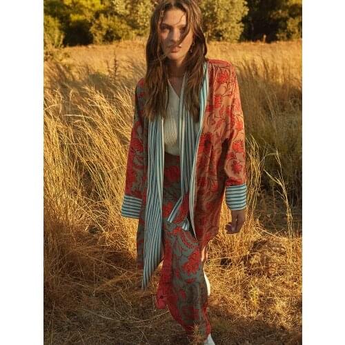 Women Green Flower Printed Wide Leg Belted Palazzo Trousers Casual Spring Summer High Waist Pants Casual Street Wear New 2021