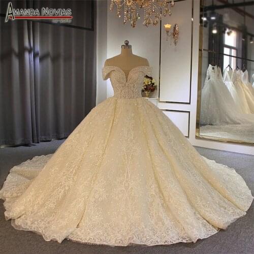 2020 robe de soiree Off Shoulder Style Luxury Ball Gown wedding dress amanda novias
