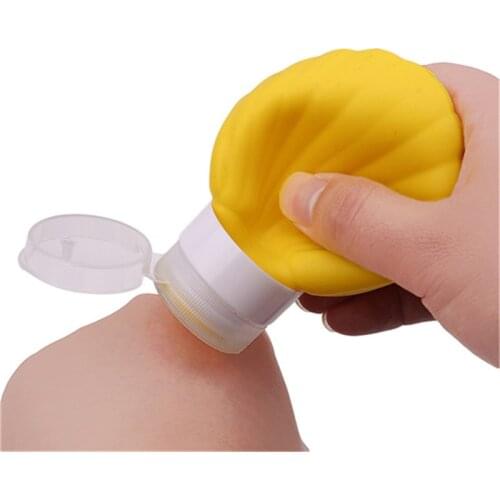 1PC Silicone Squeeze Travel Bottle Seashell Shape Empty Container Tube Portable Travel Make Up Tool