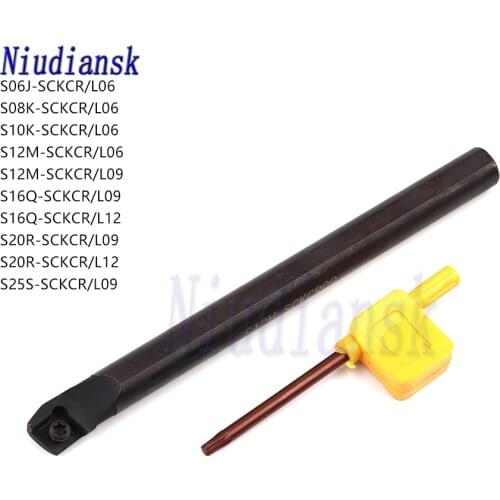 1pc S08K S10K S12M-SCKCR06 S16Q-SCKCR09 S20R S25S-SCKCR09 Internal Turning Tool Holder CNC Lathe Tools SCKCL Arbors S20R-SCKCR12