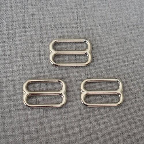 1 Pcs/Pack 25mm Silver Metal Slider Tri-Glide Buckle Use for Bag Strap Clasp Handbag Web Belt Adjust Round DIY Leather Accessory