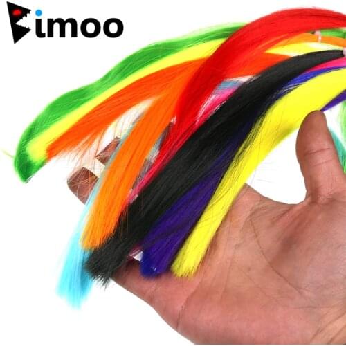 Bimoo 2Packs Fly Fishing Ultrafine Nylon Fiber Streamer Tying Materials Fly Sabiki Jigging Hooks Lure Bucktail Jigs Making Fiber