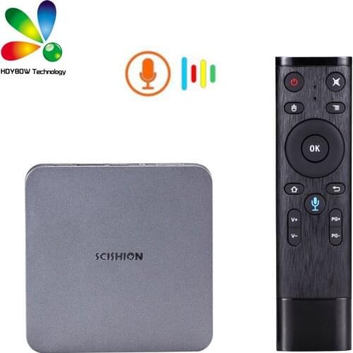 20pcs AI ONE TV Box with Voice Control Android 8.1 Smart TV Box 4GB 32GB Rockchip 3328 Bluetooth 4.0 Support Google Play Store