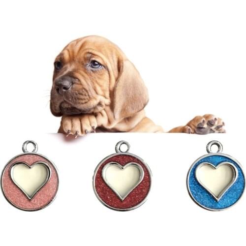 200 pcs/lot Bone Paw Heart-shaped Style Pet Dog ID Name Tag Pet Dog Pendant Pet Decoration Free Shipping