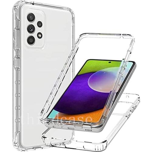 360 Double transparent Case For Samsung Galaxy A22 A32 4G A52 A72 A03S Silicone Full Cover A12 A42 A02 A11 A21S A31 A41 A51 71