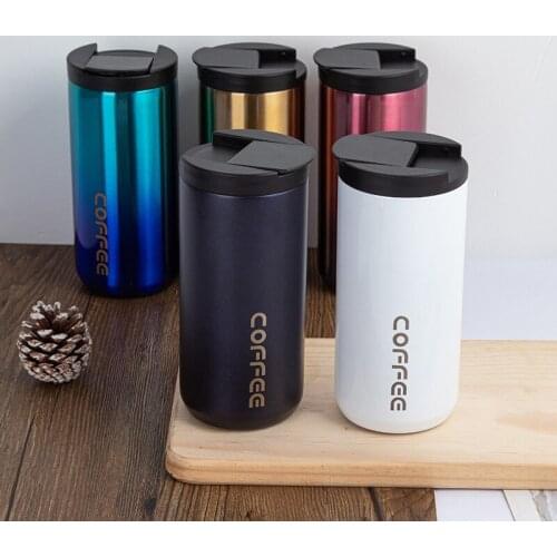 400ml/550ml Double Stainless Steel 304 Coffee Mug Leak-Proof Thermos Mug Travel Thermal Cup Thermosmug Water Bottle For Gifts