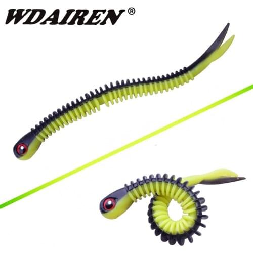 5Pcs/lot Fishing spiral Soft Lure Trout Plastic Worm Soft Fish Sea 12.5cm 4.8g Artificial Bait Silicone for Fishing Peche WD-356
