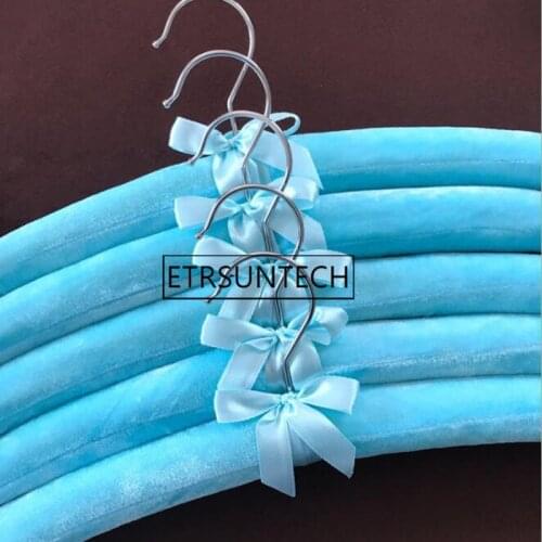 50pcs Plush Velvet Cloth Hanger Sponge Clothes Hanging Clothes Adult Sponge Hangers Shop Display Hangers Antislip