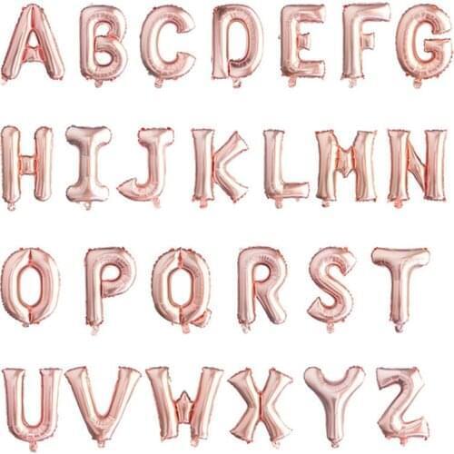50pc Gold Letter Balloon Birthday Party Decorations Baby Shower Wedding Balloons Alphabet A-Z Air Globos Anniversary Party Decor