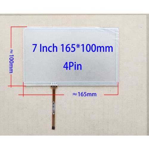 7 Inch Resistive Touch Screen Sensor Digitizer 165mm*100mm 164*99mm 4Pin Universal For Radio Calbe 7.5cm HSD070IDW1 TM070 TN92