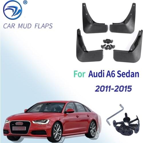 Car Mud Flaps Mudguards Mud Flap Splash Guards for Fender Mudflaps Accessories For Audi A6 Sedan 2011 2012 2013 2014 2015 2016