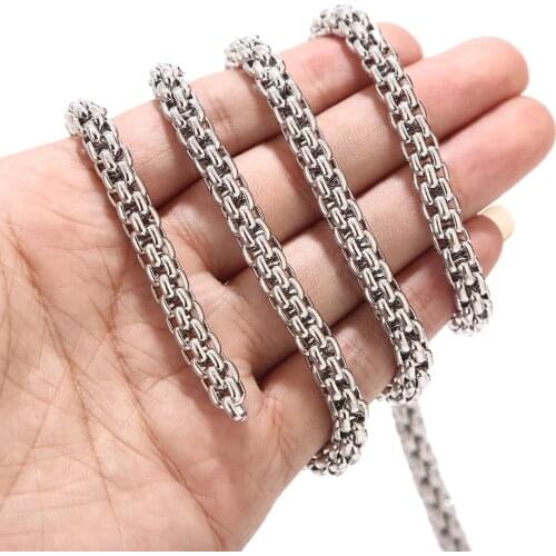 7MM width heavy Silver Stainless Steel Link Chain for Men jewelry making
