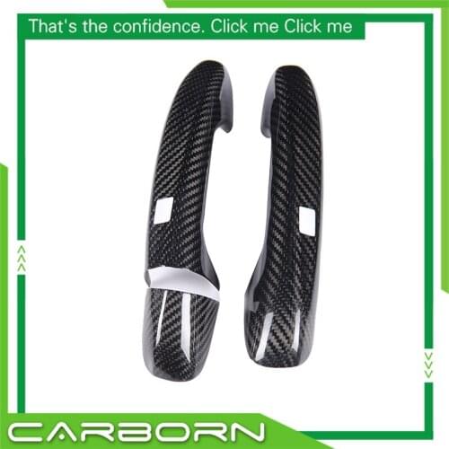 Real Carbon Fiber Add On Style Door Handle Cover with Two Senser Holes For-Mercedes-Benz C Class W205-AMG GT 2 Door 3 Pieces/set