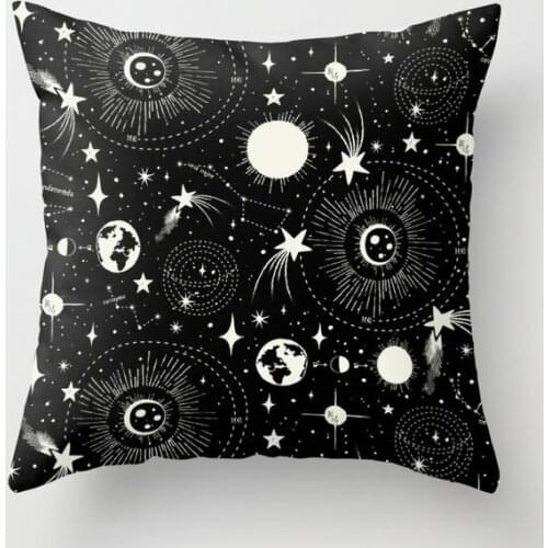 Solar System Decorative Pillowcases Cotton Linen Throw Pillow Case Home Sofa Decor Pillowcase