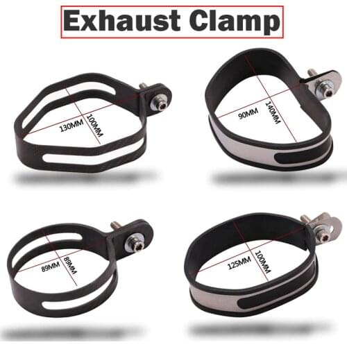 Free Shipping Carbon Fiber Holder Clamp Fixed Ring Support Bracket for Motorcycle Exhaust Pipe Muffler Escape