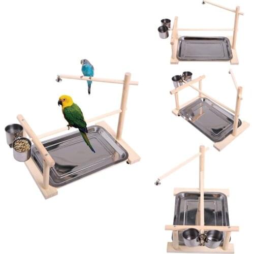 Parrots Playstand Bird Playground Wood Perch Gym Stand Playpen Ladder Toys Exercise Playgym Conure Lovebirds
