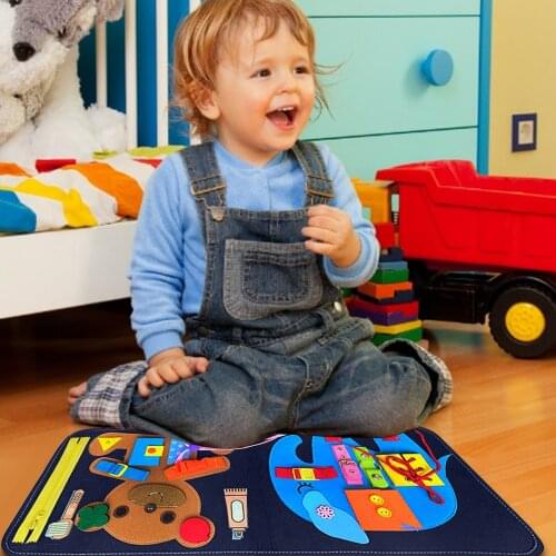 Baby Toys Busy Boards Kids Early Educational Toys Basic Skills Learning Activity Boards Develop Basic Skills Cloth Books